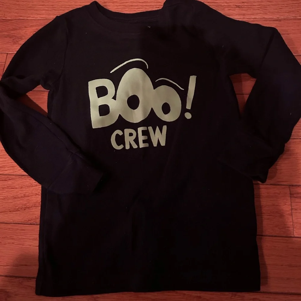 5/$20 Old Navy Toddler Boo Crew Glow in the dark Long sleeve shirt sz 4T